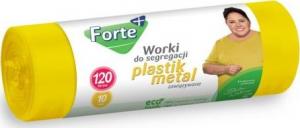 Forte+ Worki na śmieci zawiązywane do segregacji 120L 10szt. PLASTIK-METAL 1