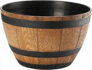 Galicja Donica imitacja drewna okrągła Barrel 40cm jasny brąz 1