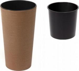 Lamela Doniczka z wkładem naturalne drewno Lilia Eco 57 cm 1