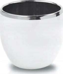 Polnix Doniczka ceramiczna kula biało-szara 15 cm 1