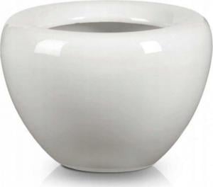 Polnix Doniczka ceramiczna misa 17 x 14,5 cm biała 1
