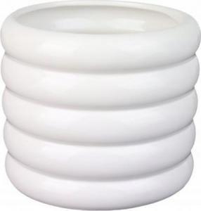 Polnix Doniczka ceramiczna cylinder 13 cm biała 1