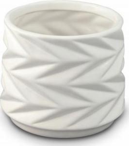 Polnix Doniczka ceramiczna na kwiaty 13 cm biała 1