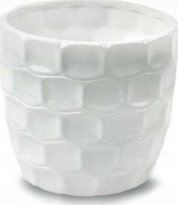 Polnix Doniczka ceramiczna na kwiaty biała 12,5 cm 1