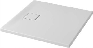 Brodzik Cersanit W S932-157 SET B450 BRODZIK KWADRATOWY TAKO SLIM 80X4 BIAŁY MAT ( S932-145 ) + SYFON (VIRT)// KNC.B.TAKO.KW.80X4-B+SYF 1
