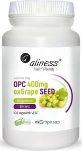 Aliness ALLINESS OPC exGrapeSeeds ( ekstrakt z pestek winogron) 400 mg x 100 vege caps. one size 1