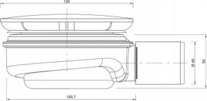 Syfon Kerra 19232 SYFON BRODZIK.CZARNY SPEED2 FI 90, WYS. 50MM, ODPŁYW FI40 42L/MIN, CZYSZCZ. Z GÓRY, // S.BRODZ.A.19232 2