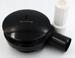 Syfon Kerra 19232 SYFON BRODZIK.CZARNY SPEED2 FI 90, WYS. 50MM, ODPŁYW FI40 42L/MIN, CZYSZCZ. Z GÓRY, // S.BRODZ.A.19232 5