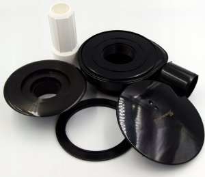 Syfon Kerra 19232 SYFON BRODZIK.CZARNY SPEED2 FI 90, WYS. 50MM, ODPŁYW FI40 42L/MIN, CZYSZCZ. Z GÓRY, // S.BRODZ.A.19232 7