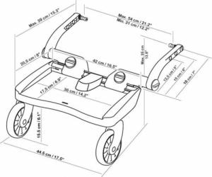 Lascal LAS Zestaw BuggyBoard MAXI+ Czarny/Czerwony 5