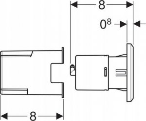Przycisk spłukujący Geberit PNEUMATYCZNY PRZYCISK URUCHAMIAJĄCY WC GEBERIT, KSZTAŁT GEONETRYCZNY, PODTYNKOWY, DWUDZIELNY, SIGMA 12CM, CZARNY // DLP.G.116.051.KV.1 3