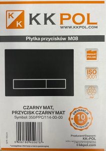 Przycisk spłukujący KK-Pol M08 SPP/119/5/K ( 350/PPC/114-00-00) PRZYCISK DO STELAŻA AQUAFIORI CZARNY MAT // DLP.K.AQUAFIORI-M08/CZ.MAT 9