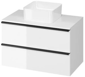 Cersanit S522-027 SZAFKA Z BLATEM VIRGO 80 BIAŁA UCHW CZARNY ZMONT. // CER.VIRGO-BLAT-80-BIAŁA-UCH-CZ 1