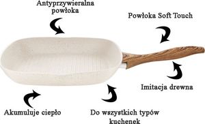 Patelnia Ambition grillowa Ambition Nature 28cm 3