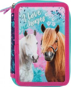 Piórnik Derform Piórnik I Love Horse z wyposażeniem 3