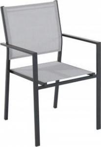 Mirpol Krzesło ogrodowe stalowe szare Girona 54,9 x 87 cm 1