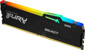 Pamięć Kingston Fury Beast RGB, DDR5, 32 GB, 4800MHz, CL38 (KF548C38BBAK2-32) 4