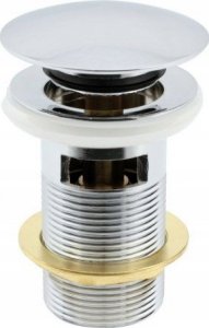 Watersolution KOREK SPUSTOWY KLIK-KLAK 5/4 DUŻY OKRĄGŁY Z PRZELEWEM CHROM (K.KKD) // S.SPUST.KLIK-KLAK-H-DUŻY 2