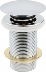 Watersolution KOREK SPUSTOWY KLIK-KLAK 5/4 DUŻY OKRĄGŁY Z PRZELEWEM CHROM (K.KKD) // S.SPUST.KLIK-KLAK-H-DUŻY 3