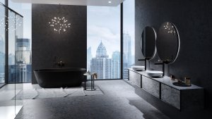 Bateria prysznicowa FDesign BATERIA ZAFFIRO NATRYSKOWA, BEZ ZEST, ROSE GOLD/BLACK F-DESIGN // BF.FD1-ZFR-7-25 2