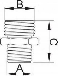 NYPEL REDUKCYJNY CHROM H 1/2X3/8" // ŁC.NYP. 1/2X3/8 2