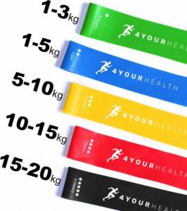 4yourhealth Guma oporowa do ćwiczeń MINI BAND 5-10KG żółta 7