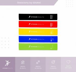 4yourhealth Guma oporowa do ćwiczeń MINI BAND 5-10KG żółta 10