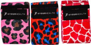 4yourhealth 4YH Zestaw 3 gum materiałowych oporowych do ćwiczeń 10