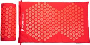 4yourhealth Mata do akupresury z poduszką zdrowotna czerwona 70cm x 40cm 2