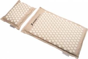 4yourhealth 4YH Mata do akupresury z kolcami + poduszka EKO beżowo-biała 68cm x 36cm 4