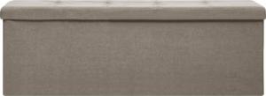 vidaXL vidaXL Składana ławka ze schowkiem, kolor taupe, sztuczny len 3