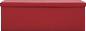 vidaXL vidaXL Składana ławka ze schowkiem, kolor winna czerwień, PVC 4