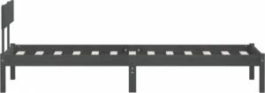 vidaXL vidaXL Rama łóżka, szara, lite drewno sosnowe, 100 x 200 cm 5