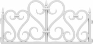 vidaXL Obrzeża trawnikowe, 17 szt., białe, 10 m, PP 3