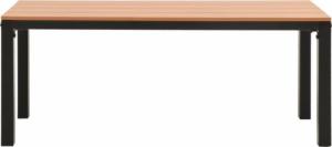 vidaXL vidaXL Ławka ogrodowa, 110 cm, stal i WPC, brązowo-czarna 3