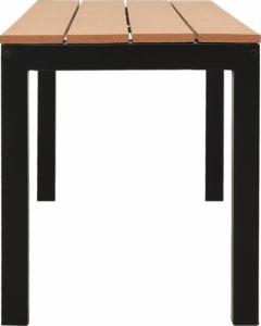 vidaXL vidaXL Ławka ogrodowa, 110 cm, stal i WPC, brązowo-czarna 4