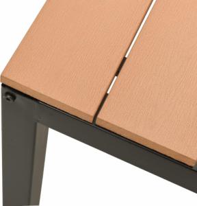 vidaXL vidaXL Ławka ogrodowa, 110 cm, stal i WPC, brązowo-czarna 5