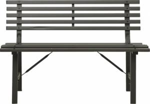 vidaXL vidaXL Ławka ogrodowa, 110 cm, stalowa, czarna 3
