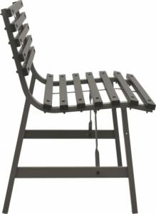 vidaXL vidaXL Ławka ogrodowa, 110 cm, stalowa, czarna 4