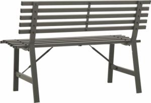 vidaXL vidaXL Ławka ogrodowa, 110 cm, stalowa, czarna 5