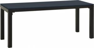 vidaXL vidaXL Ławka ogrodowa, 110 cm, stal i WPC, czarna 2