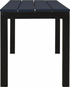 vidaXL vidaXL Ławka ogrodowa, 110 cm, stal i WPC, czarna 4