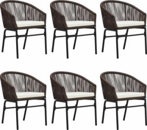 vidaXL 7-częściowy zestaw mebli ogrodowych, brązowy 3