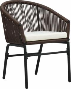 vidaXL 7-częściowy zestaw mebli ogrodowych, brązowy 4