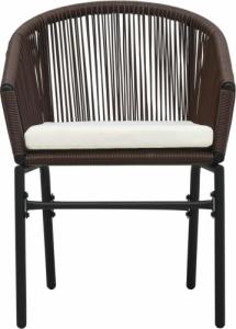 vidaXL 7-częściowy zestaw mebli ogrodowych, brązowy 5