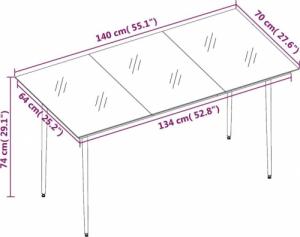 vidaXL 7-częściowy zestaw mebli ogrodowych, brązowy 7