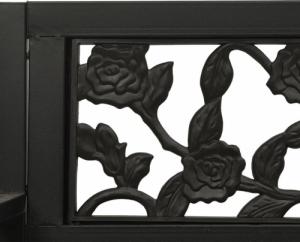 vidaXL vidaXL Huśtawka ogrodowa, 125 cm, stal i plastik, czarna 7