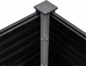 vidaXL vidaXL Donica do podwyższonej rabaty, 200x100x54 cm, WPC, szara 5