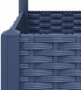 vidaXL Donica ogrodowa z kratką, ciemnoszara, 120x40x136 cm, PP 7