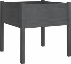vidaXL vidaXL Donice ogrodowe, 2 szt., szare, 70x70x70 cm, drewno sosnowe 4